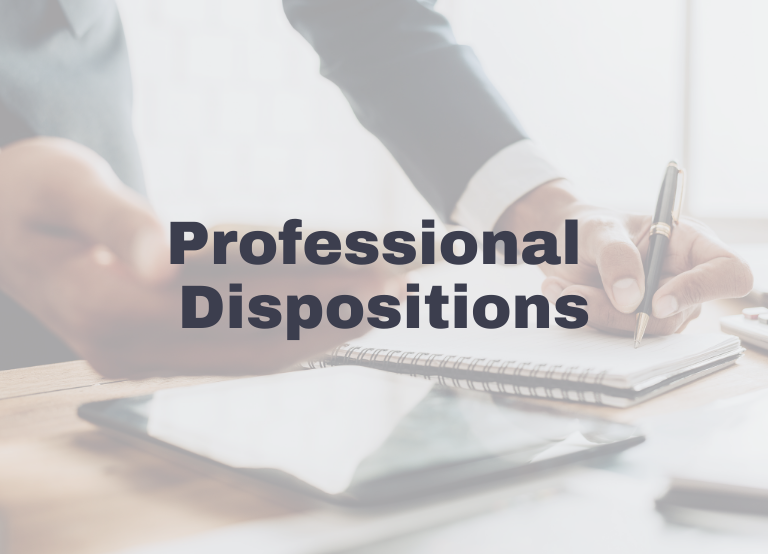 Image for course professional disposition